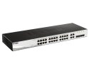 D-Link DGS-1210-28/F Настраиваемый L2 коммутатор с 24 портами 10/100/1000Base-T и 4 комбо-портами 100/1000Base-T/SFP