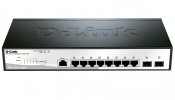 D-Link DGS-1210-10/ME Управляемый L2 коммутатор с 8 портами 10/100/1000Base-T и 2 портами 1000Base-X SFP