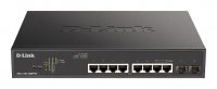 D-Link DGS-1100-10MPPV2 Настраиваемый L2 коммутатор с 8 портами 10/100/1000Base-T и 2 портами 1000Base-X SFP