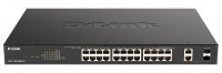 D-Link DGS-1100-26MPPV2 Настраиваемый L2 коммутатор с 24 портами 10/100/1000Base-T и 2 комбо-портами 1000Base-T/SFP