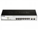 D-Link DGS-1210-10/FL Управляемый L2 коммутатор с 8 портами 10/100/1000Base-T и 2 портами 1000Base-X SFP