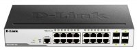 D-Link Управляемый коммутатор 2 уровня с 16 портами 10/100/1000Base-T и 4 портами 1000Base-X SFP, DGS-3000-20L/B1A