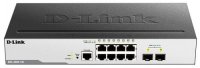 D-Link Управляемый коммутатор 2 уровня с 8 портами 10/100/1000Base-T и 2 портами 1000Base-X SFP, DGS-3000-10L/B1A