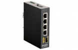 D-Link Промышленный неуправляемый коммутатор с 4 портами DIS-100G-5SW/A1A