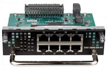 Фотография товара 'D-Link DXS-3600-EM-8T Модуль расширения с 8 портами 10/100/1000Base-T'
