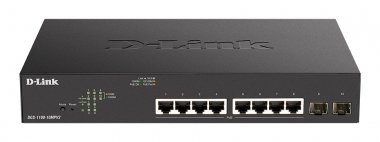 Фотография товара 'D-Link DGS-1100-10MPV2 Настраиваемый L2 коммутатор с 8 портами 10/100/1000Base-T и 2 портами 1000Base-X SFP'