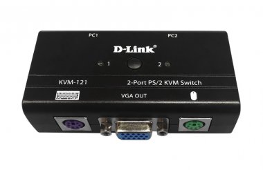 Фотография товара 'D-Link KVM-121 2-портовый KVM-переключатель с портами VGA и PS/2'