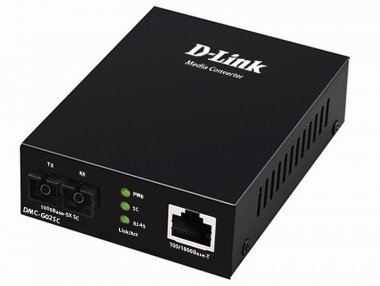 Фотография товара 'D-Link DMC-G02SC Медиаконвертер с 1 портом 100/1000Base-T и 1 портом 1000Base-SX с разъемом SC'