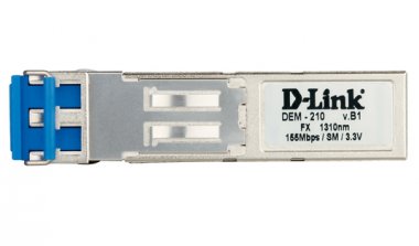 Фотография товара 'D-Link DEM-210 SFP SFP-трансивер с 1 портом 100Base-LX для одномодового оптического кабеля (до 15 км)'
