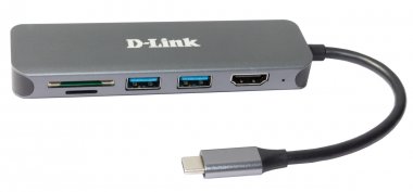 Фотография товара 'D-Link DUB-2327 Док-станция с разъемом USB Type-C, 2 портами USB 3.0, 1 портом USB Type-C/PD 3.0'