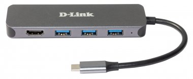 Фотография товара 'D-Link DUB-2333 Док-станция с разъемом USB Type-C, 3 портами USB 3.0, 1 портом USB Type-C/PD 3.0 и 1 портом HDMI'