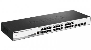 Фотография товара 'D-Link DGS-1210-28/ME/RPS Управляемый L2 коммутатор, 24x1000Base-T, 4x1000Base-X SFP'