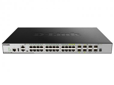 Фотография товара 'D-Link DGS-3630-28TC/*SI Управляемый L3 коммутатор, стек, 20x1000Base-T, 4x10GBase-X SFP+, 4xCombo 1000Base-T/SFP, ПО SI'
