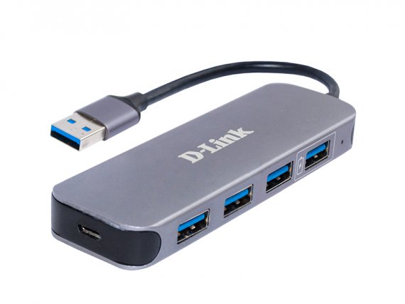 Фотография товара 'D-Link DUB-1340 Концентратор с 4 портами USB 3.0 (1 порт с поддержкой режима быстрой зарядки)'