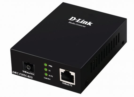 Фотография товара 'D-Link DMC-F20SC-BXD WDM медиаконвертер с 1 портом 10/100Base-TX и 1 портом 100Base-FX с разъемом SC'
