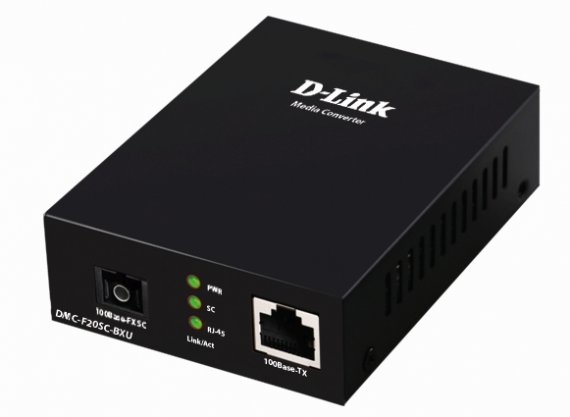 Фотография товара 'D-Link DMC-F20SC-BXU WDM медиаконвертер с 1 портом 10/100Base-TX и 1 портом 100Base-FX с разъемом SC'