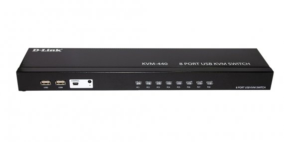 Фотография товара 'D-Link KVM-440 8-port KVM Switch, VGA+USB ports'