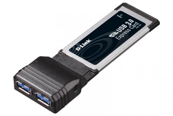 Фотография товара 'D-Link DUB-1320 Адаптер с 2 портами USB 3.0 / ExpressCard'