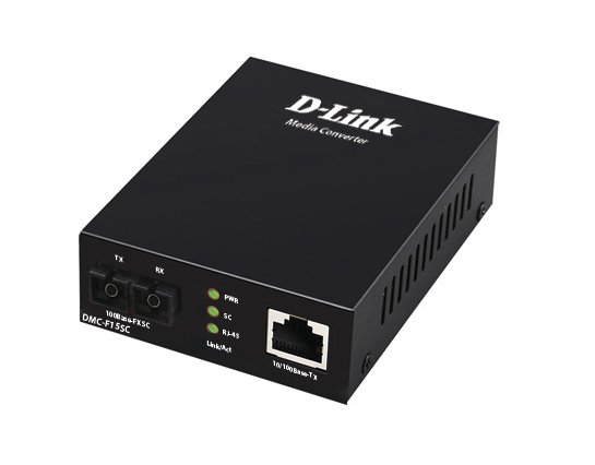Фотография товара 'D-Link DMC-F15SC Медиаконвертер с 1 портом 10/100Base-TX и 1 портом 100Base-FX с разъемом SC'