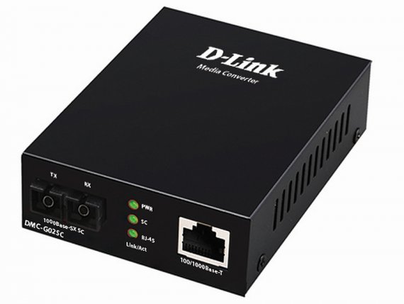 Фотография товара 'D-Link DMC-G02SC Медиаконвертер с 1 портом 100/1000Base-T и 1 портом 1000Base-SX с разъемом SC'