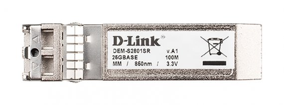 Фотография товара 'D-Link DEM-S2801SR Трансивер SFP28 с 1 портом 25GBase-SR для многомодового оптического кабеля OM3'