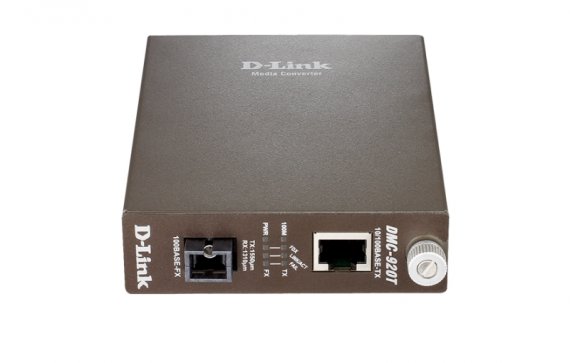 Фотография товара 'D-Link DMC-920T WDM медиаконвертер с 1 портом 10/100Base-TX и 1 портом 100Base-FX с разъемом SC'