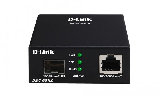 Фотография товара 'D-Link DMC-G01LC Медиаконвертер с 1 портом 100/1000Base-T и 1 портом 1000Base-X SFP'