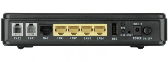 Фотография товара 'D-Link DVG-N5402SP/2S1U Беспроводной маршрутизатор N300 с поддержкой 3G, 2 FXS-портами и USB-портом'