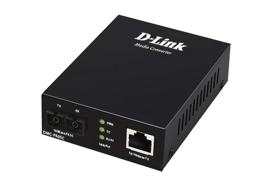 Фотография товара 'D-Link DMC-F60SC Медиаконвертер с 1 портом 10/100Base-TX и 1 портом 100Base-FX с разъемом SC'