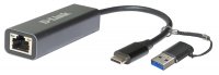 D-Link DUB-2315 Сетевой адаптер 2.5 Gigabit Ethernet / USB Type-C с переходником USB Type-C / USB Type-A