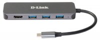 D-Link DUB-2333 Док-станция с разъемом USB Type-C, 3 портами USB 3.0, 1 портом USB Type-C/PD 3.0 и 1 портом HDMI