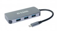 D-Link DUB-2335 Док-станция с разъемом USB Type-C, 3 портами USB 3.0, 1 портом USB Type-C/PD 3.0