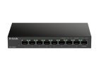 D-Link DES-1009MP Unmanaged Switch 8x100Base-TX PoE, 1x1000Base-T, Surge 6KV, PoE Budget 117W, metal case