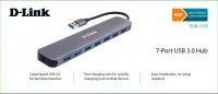 D-Link DUB-1370 Концентратор с 7 портами USB 3.0 (1 порт с поддержкой режима быстрой зарядки)